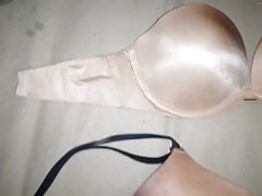 Cum on Shiny Gold Victoria Secret Bras 32D & 32DD