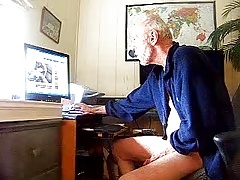 Daddy stroking his cock