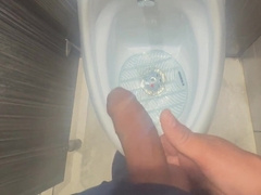 Public rest room, I attempted to entice the studs with my enormous rod