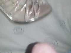 CUMM IN SILVER SANDAL OF RUBY RIVERA