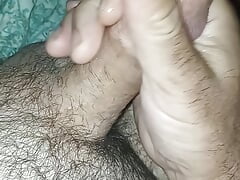 Woke up with a hard on.