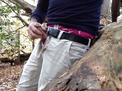 Caught When I Was Jerking-off in the Woods on a Fallen Tree