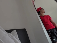 Straight Lowers The Blinds Because His Neighbor Sees Him Masturbating