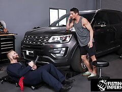 FistingInferno - Mohawked Mechanic Fist n' Fucks Jock