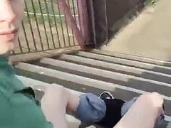 Public wank dare