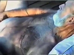Hairy Grandpa Gets Sucked Off By Young Man