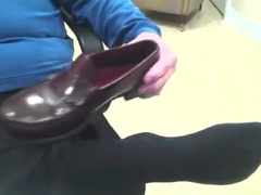 brown weejuns and darksome socks