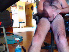 Redneck shoves fake penis in cherry crevasse