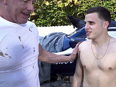 crazy stepson pulverizes his step-father real hard