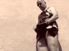 Grizzly, gay boots, gay rubber