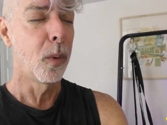 ManPuppy: Richard Lennox Masturbates His Beefstick While Being Fucktoy Drilled On Webcam