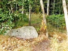 Darren Sullivan Voyeur,s Slut in the Wood Collecting Used Condoms