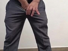 Red-hot lecturer finishes off the milk he had from 2 weeks sans fuck-fest