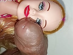 FUCKING MY GIRLFRIEND DOLL WITHOUT PANTIES, AFTER THE PARTY, I SUCK HER, I CUM ON HER FACE, BIG PENIS AND VENOZO