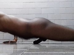 Nude push ups and my dick disturbing to do masturbation