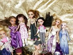 Bratz barbie Disney dolls get cum shot all over them