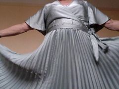 Playing in my pleated Dress