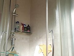 Shower in bra and knickers