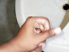 Desi boy cum in the sink