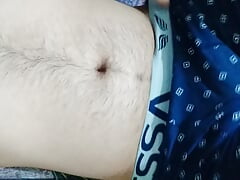 YOUNG GAY HUNK self hand job and cum in her stomach and chest