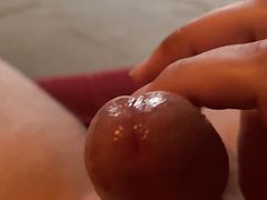 Using my precum to masturbate