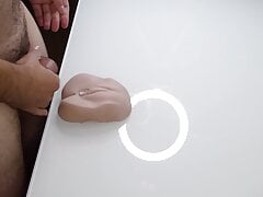 Fucking a fake pussy that feels so good it makes me cum