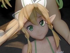 Leafa and Asuna figures bukkake by FL 75