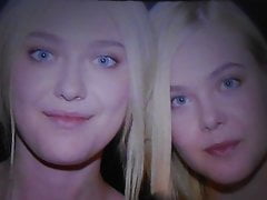 Cum on Dakota and Elle Fanning