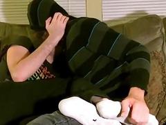 Twink gay foot fetish Aron seems all too glad to indulge him in his