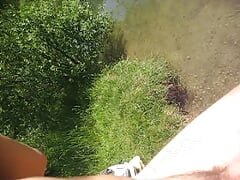 Naked walk at the lake