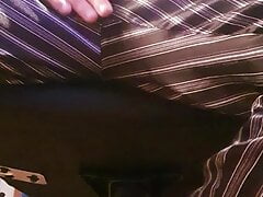 Master Ramon jerks off in hot satin shorts, mouth open!
