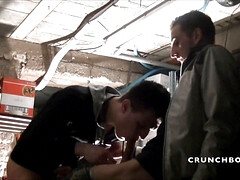 Barman fucked by his collegue restaurant