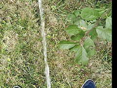 Master Ramon pisses horny in the park, golden shower