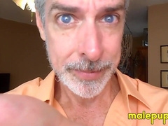 Your giant daddy Richard Lennox asked to inspect what is stuck in your throat