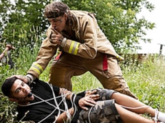 Thyle Knoxx opens his legs for Bo Sinn's big dick