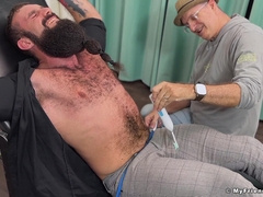 Bearded Jaxton comes back to showcase off his ticklish size 12 soles