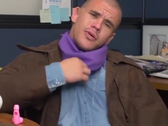 Office stud gets interracially banged