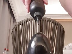 80 mm egg shape plug going inside for dilatation.  20220216 - session 027.