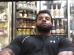 Black guy jerks off