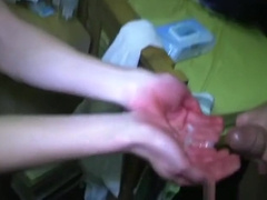 teen 18+ pledgers cumlicking after hazing ritual