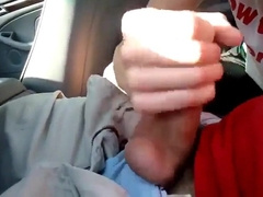 Sucking my buddy's big cock in the car125