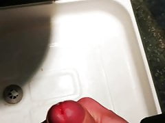 Wanking in shower