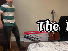 Young fellow blows the plumber