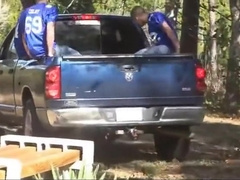 Country Boy Jocks Suck and Fuck in Truck Bed in the Woods