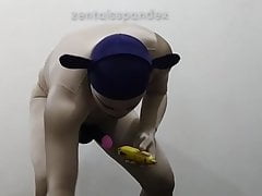 Zentai monkey suit banana zentaisspandex