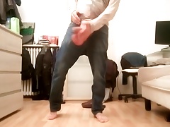 Big bulge, big slap on pumped balls