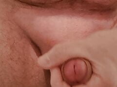 Fresh shaved cock wank Pt 3