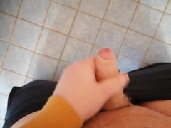 nineteen-Yr-Senior Faps off and Spunks while Getting On All Fours