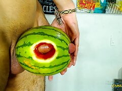Fucking a watermelon until I cum inside it - Camilo Brown