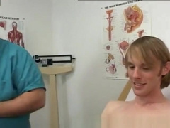 Doctor wanking blonde dick